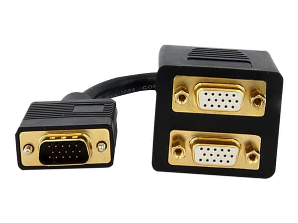 StarTech.com VGASPL1VV VGA-kabel 0,3 m VGA (D-Sub) 2 x VGA (D-Sub) Sort