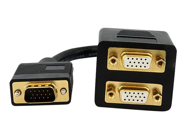StarTech.com VGASPL1VV VGA-kabel 0,3 m VGA (D-Sub) 2 x VGA (D-Sub) Sort