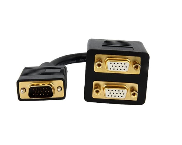 StarTech.com VGASPL1VV VGA-kabel 0,3 m VGA (D-Sub) 2 x VGA (D-Sub) Sort