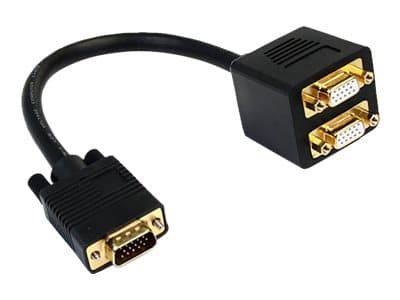StarTech.com VGASPL1VV VGA-kabel 0,3 m VGA (D-Sub) 2 x VGA (D-Sub) Sort