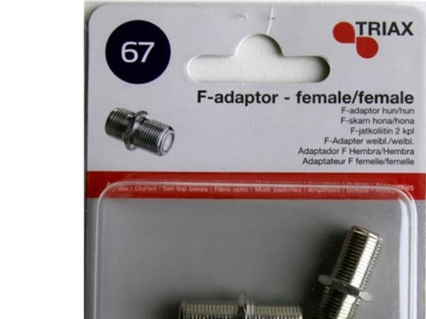 Triax - RF-adapter - F-kopling hunn til F-kopling hunn