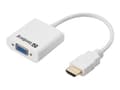 Miniatyrbilde 4 av 5: Sandberg HDMI to VGA Converter VGA (D-Sub) HDMI Type A (Standard) Hvit