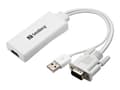 Miniatyrbilde 4 av 5: Sandberg Converter VGA+Audio til HDMI hvid