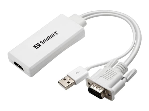 Sandberg Converter VGA+Audio til HDMI hvid