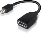 Lenovo - DisplayPort-adapter - Mini DisplayPort (hann) til DisplayPort (hunn) - 17.6 cm - for ThinkCentre M70; M75t Gen 2; M80; M90; ThinkStation P33