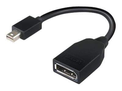 Lenovo - DisplayPort-adapter - Mini DisplayPort (hann) til DisplayPort (hunn) - 17.6 cm - for ThinkCentre M70; M75t Gen 2; M80; M90; ThinkStation P33