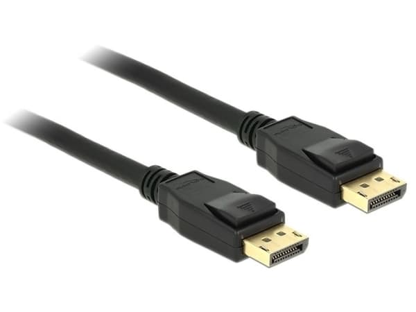 Delock - DisplayPort-kabel - DisplayPort (hane) till DisplayPort (hane) - 2 m - sprintlåsning - svart