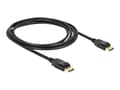 Miniatyrbild 1 av 5: Delock - DisplayPort-kabel - DisplayPort (hane) till DisplayPort (hane) - 2 m - sprintlåsning - svart
