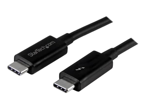 StarTech.com 1m (3.3ft) Thunderbolt 3 Cable, 20Gbps, 100W PD, 4K Video, Thunderbolt-Certified, Compatible w/ TB4/USB 3.2/DisplayPort - Thunderbolt-ka