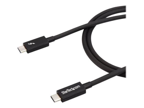 StarTech.com 1m (3.3ft) Thunderbolt 3 Cable, 20Gbps, 100W PD, 4K Video, Thunderbolt-Certified, Compatible w/ TB4/USB 3.2/DisplayPort - Thunderbolt-ka