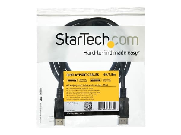 StarTech.com DISPL1M DisplayPort-kabel 1 m Sort