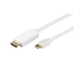 Miniatyrbilde 3 av 5: Goobay 2m Mini DisplayPort - HDMI Cable, 2 m, Mini DisplayPort, HDMI, Gull, Hvit, Hankjønn/hankjønn