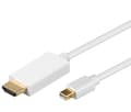 Miniatyrbilde 4 av 5: Goobay 2m Mini DisplayPort - HDMI Cable, 2 m, Mini DisplayPort, HDMI, Gull, Hvit, Hankjønn/hankjønn