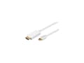 Miniatyrbilde 2 av 5: Goobay 2m Mini DisplayPort - HDMI Cable, 2 m, Mini DisplayPort, HDMI, Gull, Hvit, Hankjønn/hankjønn