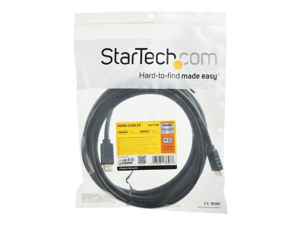StarTech.com StarTech.com Premium Certified High Speed HDMI 2.0 Cable with Ethernet - 15ft 5m - 3D Ultra HD 4K 60Hz - 15 feet Long HDMI Male to Male