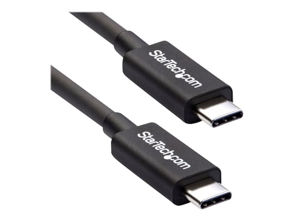 StarTech.com 20Gbps Thunderbolt 3 -kaapeli - 6.6ft/2m - Musta - 4K 60Hz - Sertifioitu TB3 USB-C USB-C - USB-C latausjohto w/ 100W Power Delivery (TBL