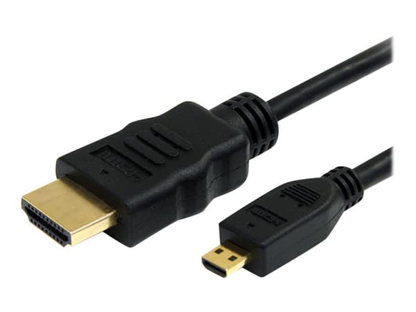 StarTech.com 1m High Speed HDMI Cable with Ethernet HDMI to HDMI Micro - HDMI-kabel med Ethernet - HDMI hane till 19 pin micro HDMI Type D hane - 1 m