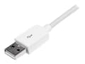 Miniatyrbilde 4 av 5: StarTech.com 2m (6ft) Long White Apple 8-pin Lightning Connector to USB Cable for iPhone / iPod / iPad - Charge and Sync Cable (USBLT2MW) - Lightning