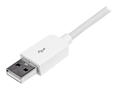 StarTech.com 2m (6ft) Long White Apple 8-pin Lightning Connector to USB Cable for iPhone / iPod / iPad - Charge and Sync Cable (USBLT2MW) - Lightning