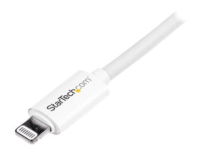 StarTech.com 2m (6ft) Long White Apple 8-pin Lightning Connector to USB Cable for iPhone / iPod / iPad - Charge and Sync Cable (USBLT2MW) - Lightning