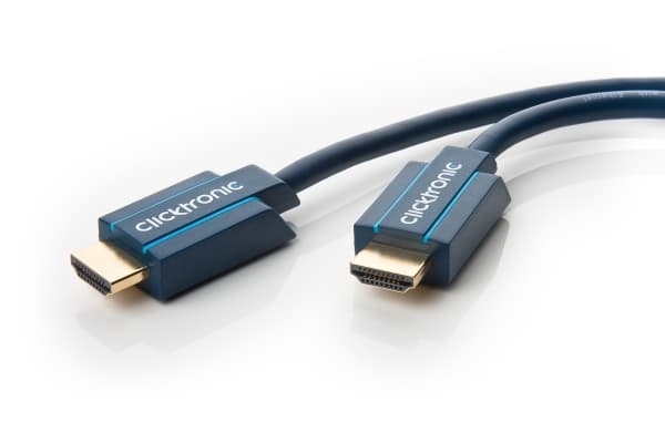 ClickTronic 1m High Speed HDMI, 1 m, HDMI Type A (Standard), HDMI Type A (Standard), 10,2 Gbit/s, Blå