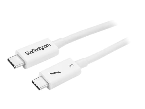 StarTech.com 1.6ft (50cm) Thunderbolt 3 Cable, 40Gbps, 100W PD, 4K/5K Video, Thunderbolt-Certified, Compatible w/ TB4/USB 3.2/DisplayPort - Thunderbo