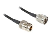 Delock - Antennekabel - N-kontakt (hunn) til N-kontakt (hann) - 6 m - koaksial - LMR-195 - svart