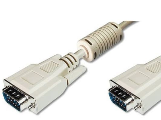 DIGITUS - VGA-kabel - HD-15 (VGA) (hann) til HD-15 (VGA) (hann) - 3 m - formstøpt - beige