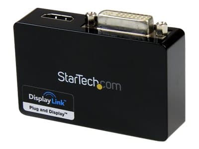 StarTech.com USB32HDDVII, 3.2 Gen 1 (3.1 Gen 1), USB B-tyyppi, DVI-lähtö, HDMI-lähtö, 2048 x 1152 pikseliä musta
