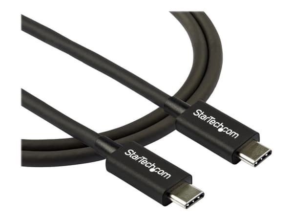 StarTech.com 2.6ft (80cm) Thunderbolt 3 Cable, 40Gbps, 100W PD, 4K/5K Video, Thunderbolt-Certified, Compatible w/ TB4/USB 3.2/DisplayPort - Thunderbo