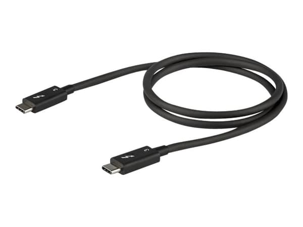 StarTech.com 2.6ft (80cm) Thunderbolt 3 Cable, 40Gbps, 100W PD, 4K/5K Video, Thunderbolt-Certified, Compatible w/ TB4/USB 3.2/DisplayPort - Thunderbo