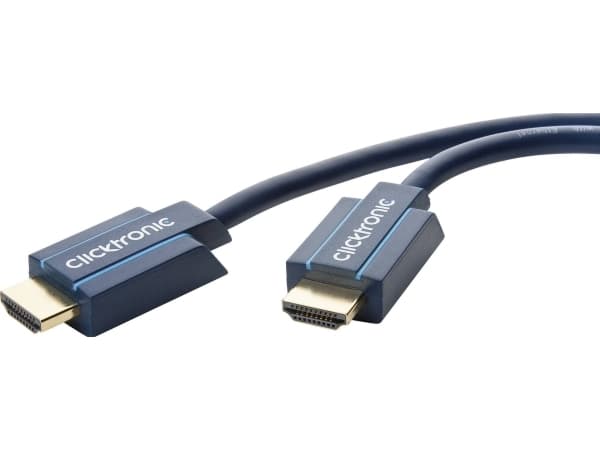 ClickTronic 3m High Speed HDMI, 3 m, HDMI Type A (Standard), HDMI Type A (Standard), Blå