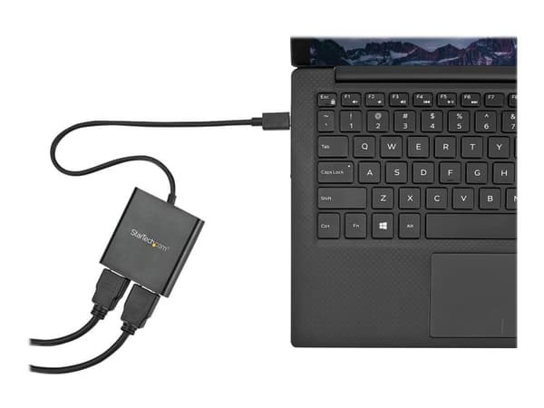 StarTech.com MST-hubb med två portar för USB-C till HDMI - 4K 30 Hz - Adapterkabel - 24 pin USB-C hane till HDMI hona - 44 m - svart - 4K30 Hz (3840
