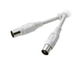 Miniatyrbild 2 av 2: SpeaKa Professional Antennas Connection Cable [1x Antenna Connector 75 Ω - 1x Antenna Socket 75 Ω ] 10.00 m 90 dB med ferritkärna Vit