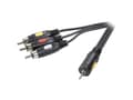 Miniatyrbild 1 av 5: SpeaKa Professional SP-7869872, 2,5mm, Hankoppling, 3 x RCA, Hankoppling, 2,5 m, Svart