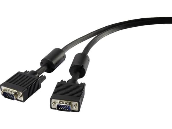 Renkforce RF-4212501, 5 m, VGA (D-Sub), VGA (D-Sub), VGA (D-Sub), Hanstik, Hanstik, Musta