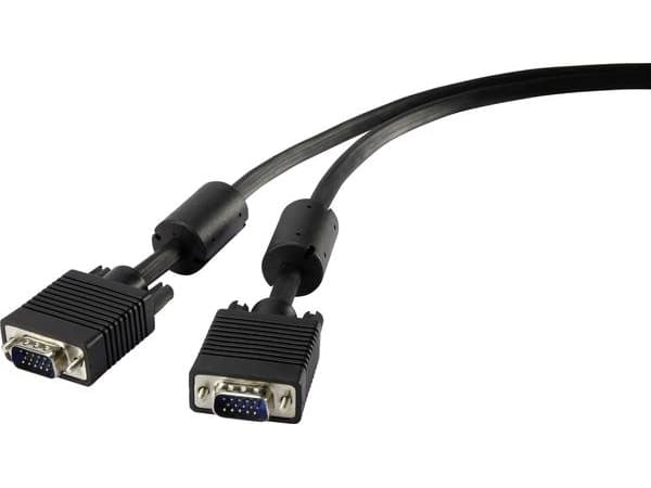 Renkforce RF-4212501, 5 m, VGA (D-Sub), VGA (D-Sub), VGA (D-Sub), Hanstik, Hanstik, Musta