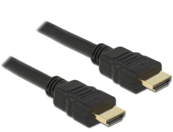 Delock - HDMI-kabel med Ethernet - HDMI hann til HDMI hann - 1 m - svart - 4K-støtte