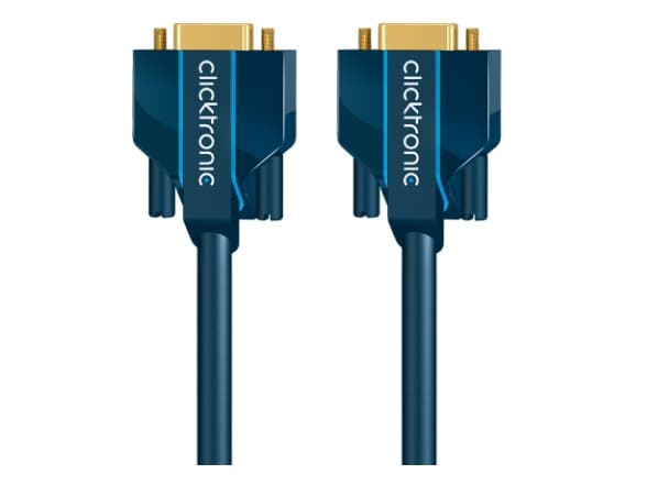 ClickTronic 5m VGA Connection, 5 m, VGA (D-Sub), VGA (D-Sub), Blå, Gull, Hankjønn/hankjønn