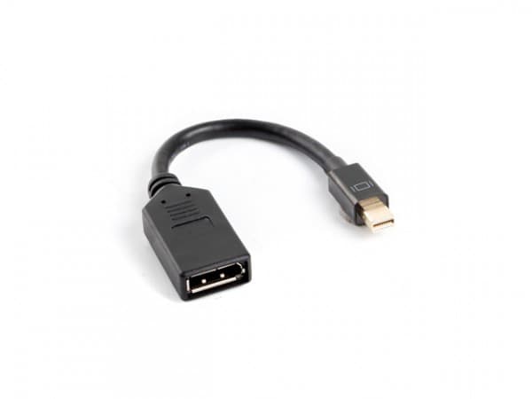 Lanberg - DisplayPort-adapter - Mini DisplayPort hann til DisplayPort hunn - 12 cm