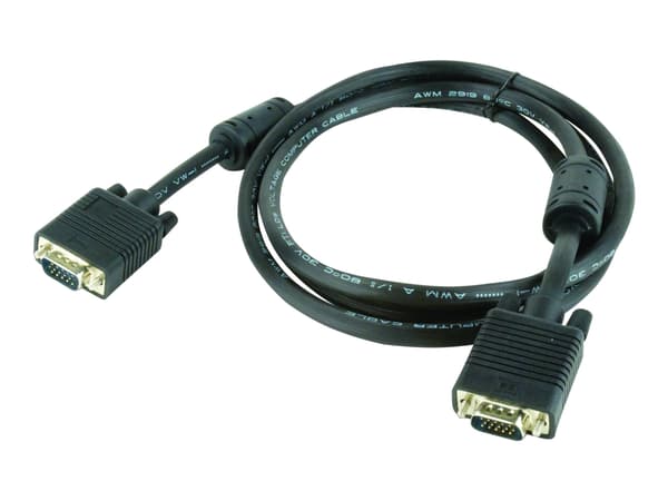 Cablexpert Premium CC-PPVGA-6B - VGA-kabel - HD-15 (VGA) (hann) til HD-15 (VGA) (hann) - 1.83 m - formstøpt, tommelskruer - svart