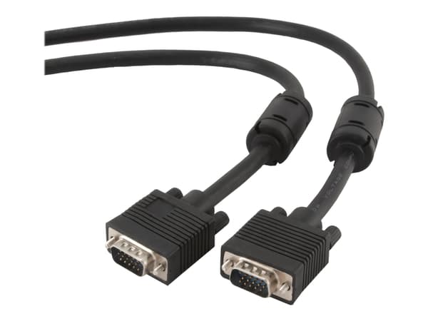Cablexpert Premium CC-PPVGA-6B - VGA-kabel - HD-15 (VGA) (hann) til HD-15 (VGA) (hann) - 1.83 m - formstøpt, tommelskruer - svart