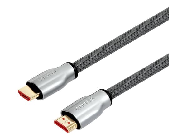 Unitek Y-C138RGY - HDMI-kabel - HDMI hane till HDMI hane - 2 m - silver - stöd för 4K