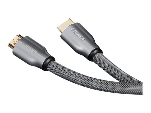 Unitek Y-C138RGY - HDMI-kabel - HDMI hane till HDMI hane - 2 m - silver - stöd för 4K