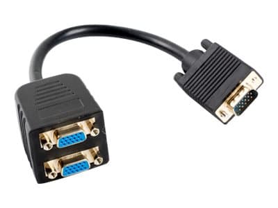 Lanberg - VGA-splitter - HD-15 (VGA) (hann) til HD-15 (VGA) (hunn) - 20 cm