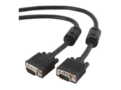 Cablexpert Premium CC-PPVGAX-6B - VGA-kabel - HD-15 (VGA) (hona) till HD-15 (VGA) (hane) - 1.8 m - formpressad, tumskruvar - svart