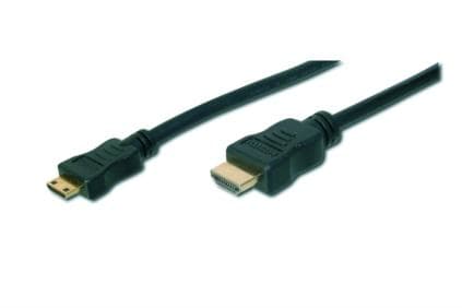 ASSMANN - HDMI-kabel - HDMI hann til 19 pin mini HDMI Type C hann - 3 m - dobbeltisolert - svart
