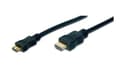 Miniatyrbilde 4 av 5: ASSMANN - HDMI-kabel - HDMI hann til 19 pin mini HDMI Type C hann - 3 m - dobbeltisolert - svart