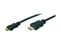 Miniatyrbilde 1 av 5: ASSMANN - HDMI-kabel - HDMI hann til 19 pin mini HDMI Type C hann - 3 m - dobbeltisolert - svart