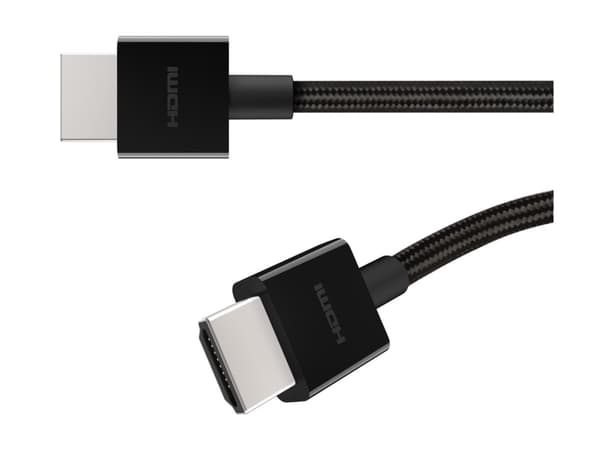 Belkin - Ultra High Speed - HDMI-kabel - HDMI hann til HDMI hann - 1 m - svart - 4K 120 Hz støtte, 8K 60Hz støtte, flettet kabel